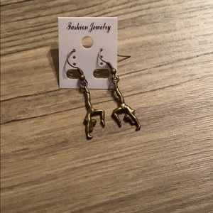 Gymnast gold earrings